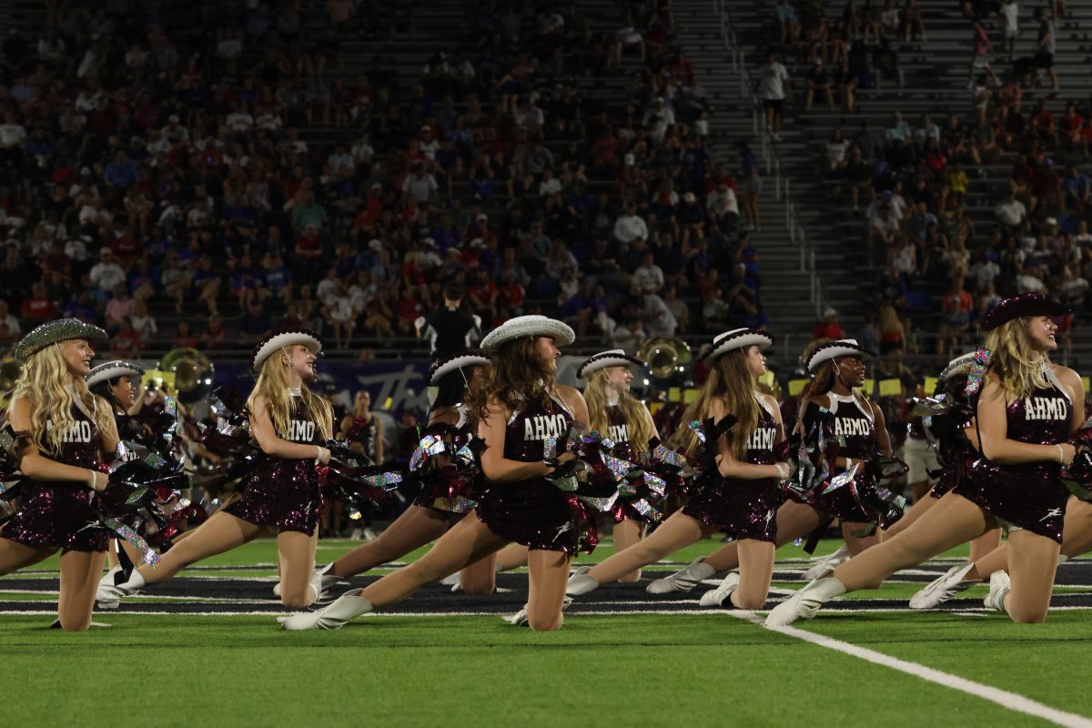 During half time and the pacesetters perform their dance and give it all they got