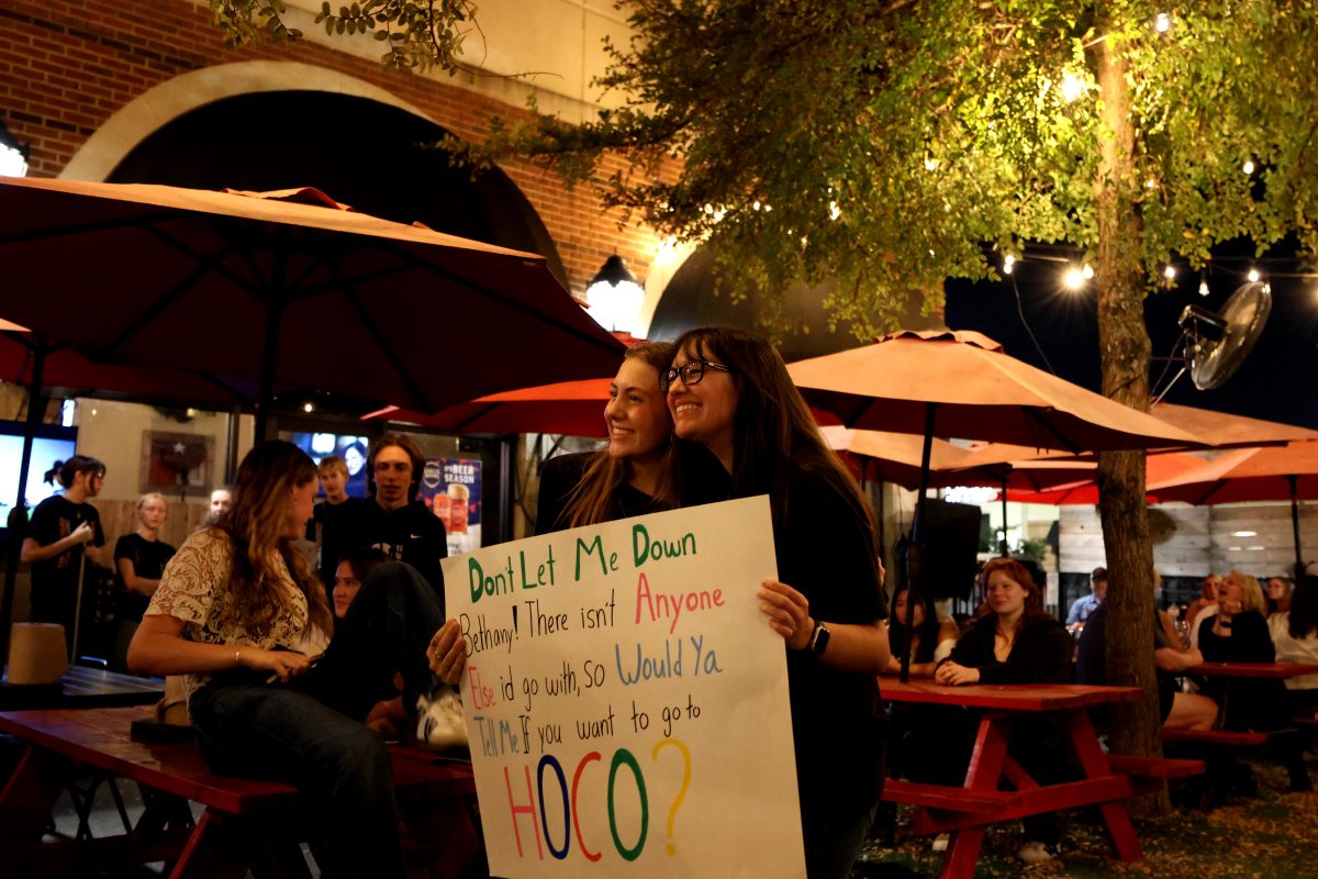 Morgan McQueen does a homecoming proposal to fellow theatre member Bethany Moses which shows how Backyard is a place where everyone just bonds and remembers their more than just there people.