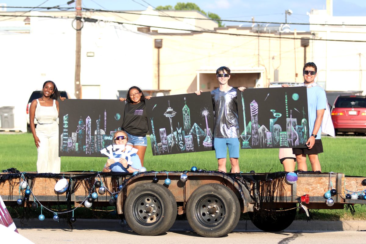 Seniors theme, "Y3K", for student council at homecoming parade.