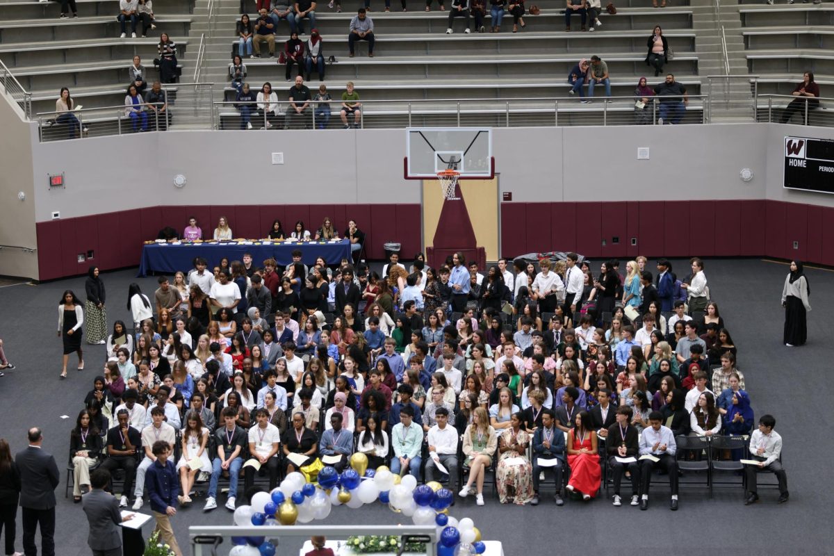 Students at NHS induction ceremony