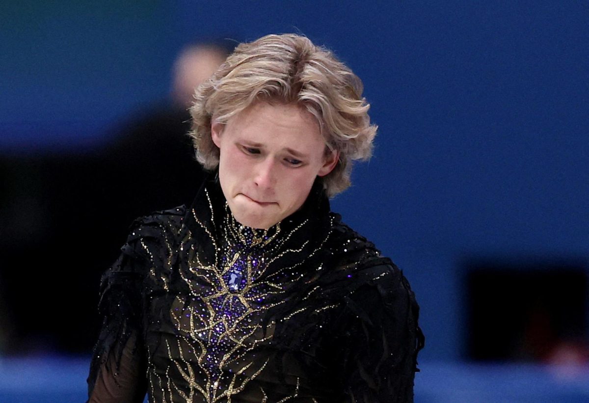 Milano Cortina 2026 Olympics - Figure Skating - Men Single Skating - Free Skating - Milano Ice Skating Arena, Milan, Italy - February 13, 2026. Ilia Malinin of United States reacts after his performance during the Free Skating REUTERS/Yara Nardi