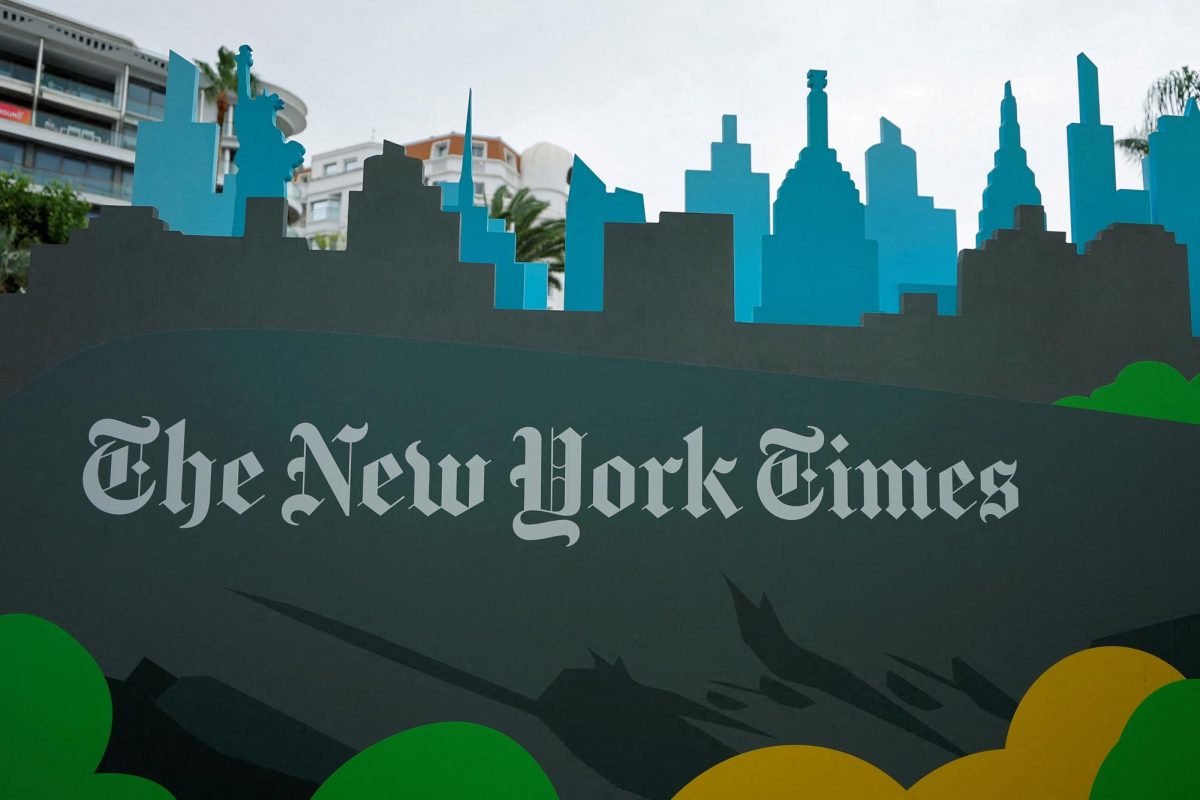 The New York Times logo is seen during the Cannes Lions International Festival of Creativity in Cannes, France, June 22, 2022.    REUTERS/Eric Gaillard